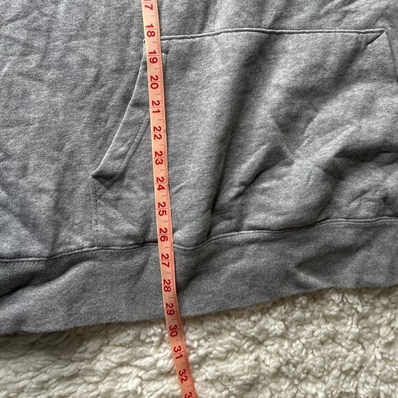 American Eagle Super Soft Men's Pullover Hoodie Red and Grey Minimalist Casual - Picture 5 of 9